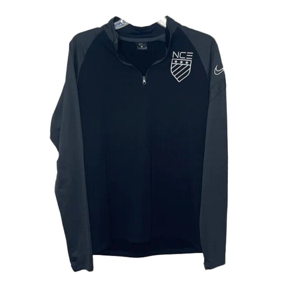 NIKE Men's 1/4 Zip Black and Gray Lightweight Jacket Size M